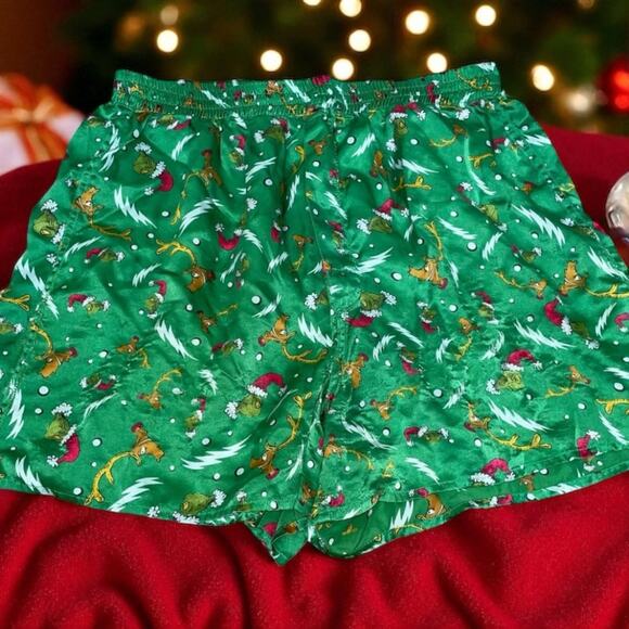 Vintage Dr Seuss Grinch Mens Medium Boxer Shorts 100% Silk Stole Christmas 1994 - Picture 10 of 10